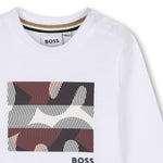 Infant Boys White Long Sleeve T-Shirt