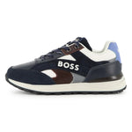 Boys Navy Colourblock Trainers