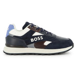 Boys Navy Colourblock Trainers