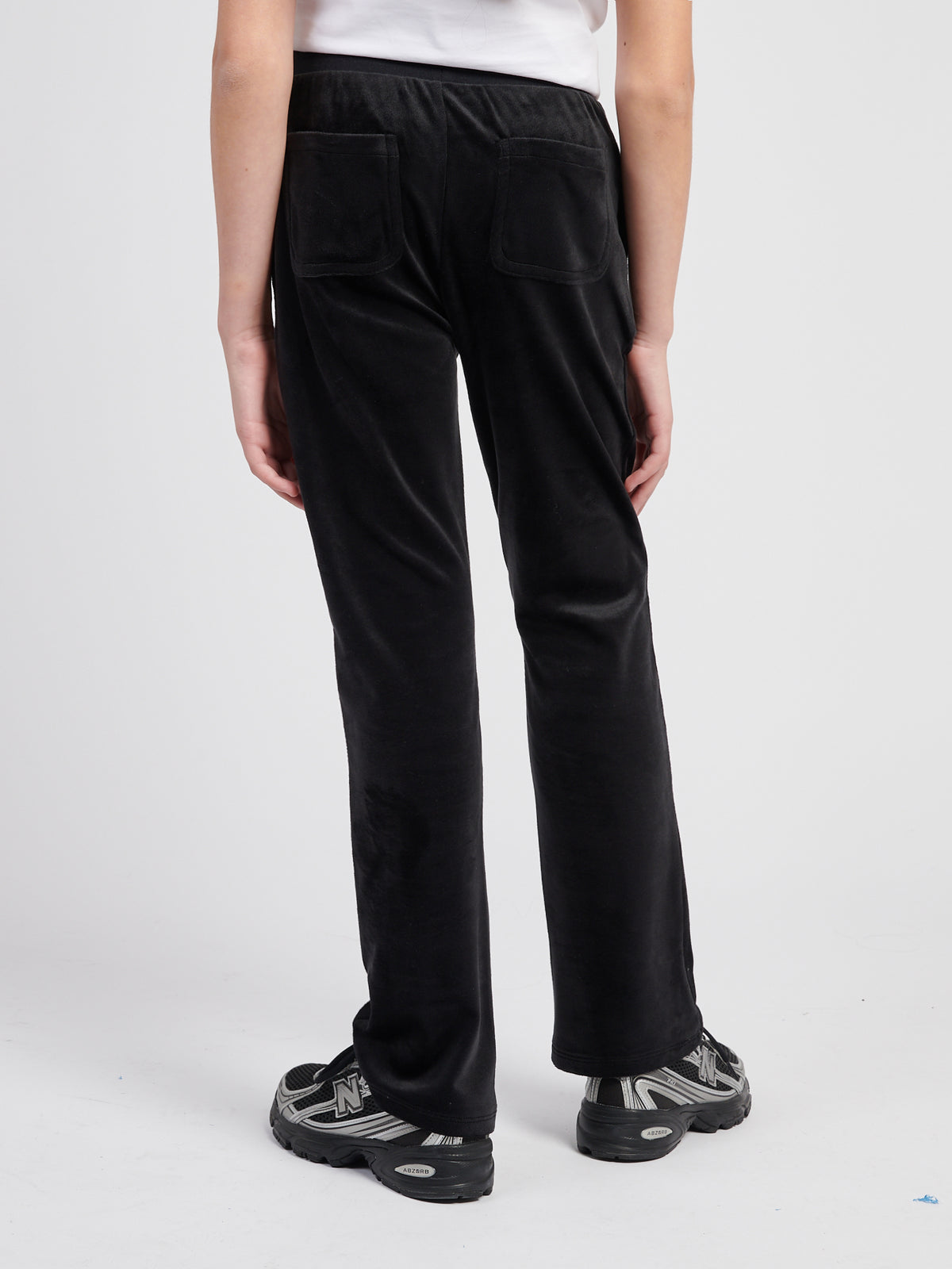 Black Diamonte Wide Leg Jogger