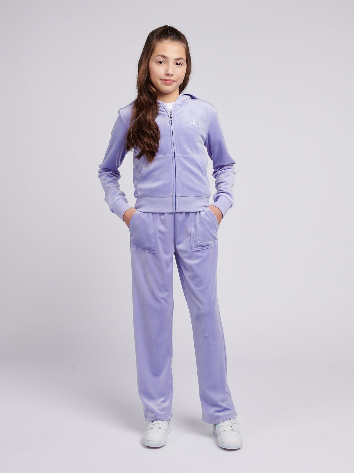 Lilac Diamonte Wide Leg Jogger