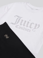 Juicy Couture Diamante White Tee and Legging Set | Casa Childrenswear
