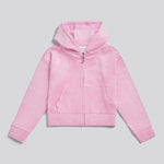 Juicy Couture Pink Cropped Diamante Zip Thru Hoodie | Casa Childrenswear