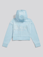Juicy Couture Blue Cropped Diamante Zip Thru Hoodie | Casa Childrenswear