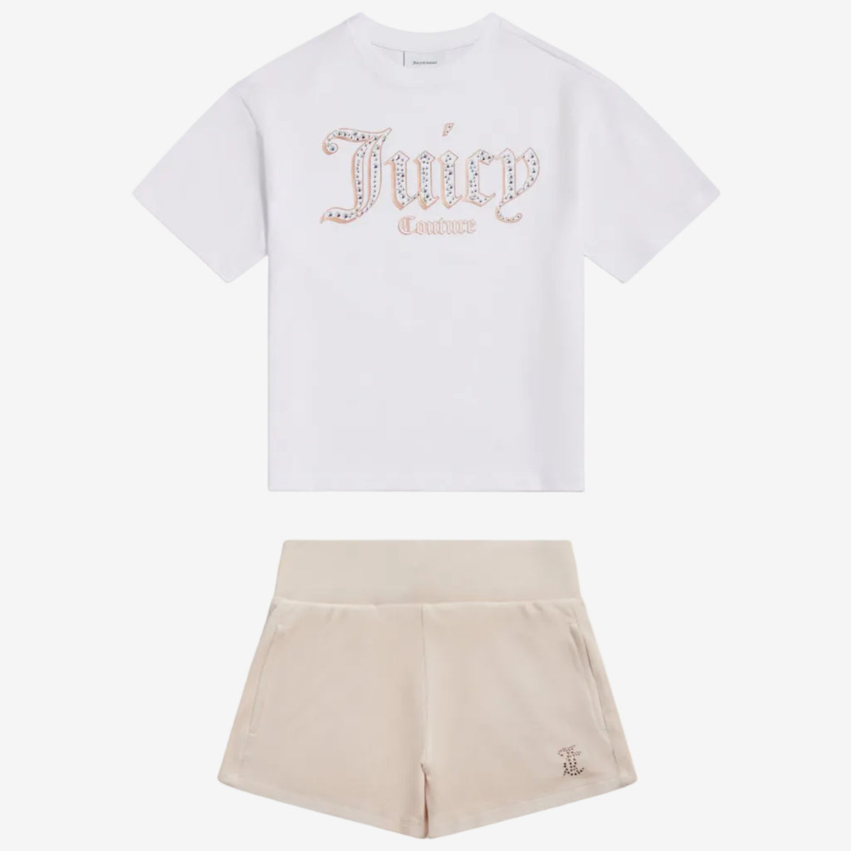 Juicy Couture Oversize T-Shirt and Velour Short Set | Casa Childrenswear