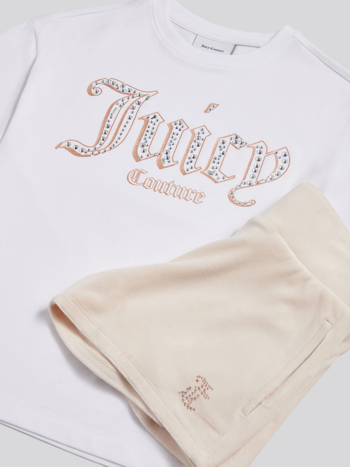 Juicy Couture Oversize T-Shirt and Velour Short Set | Casa Childrenswear