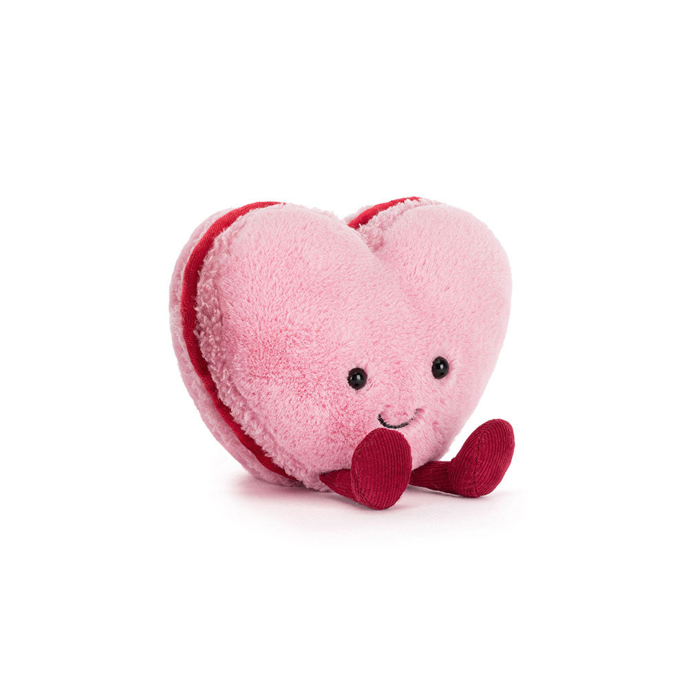 Jellycat Amuseables Colette Heart Macaron (Pink) - front view