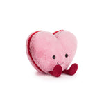 Jellycat Amuseables Colette Heart Macaron (Pink) - front view
