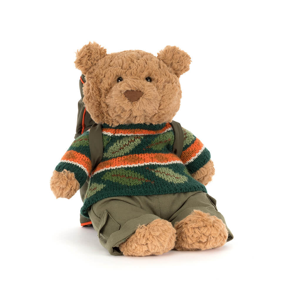 Jellycat Bartholomew Bear Hiking Outfit - front view