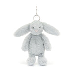 Jellycat Bashful Silver Bunny Bag Charm - front view