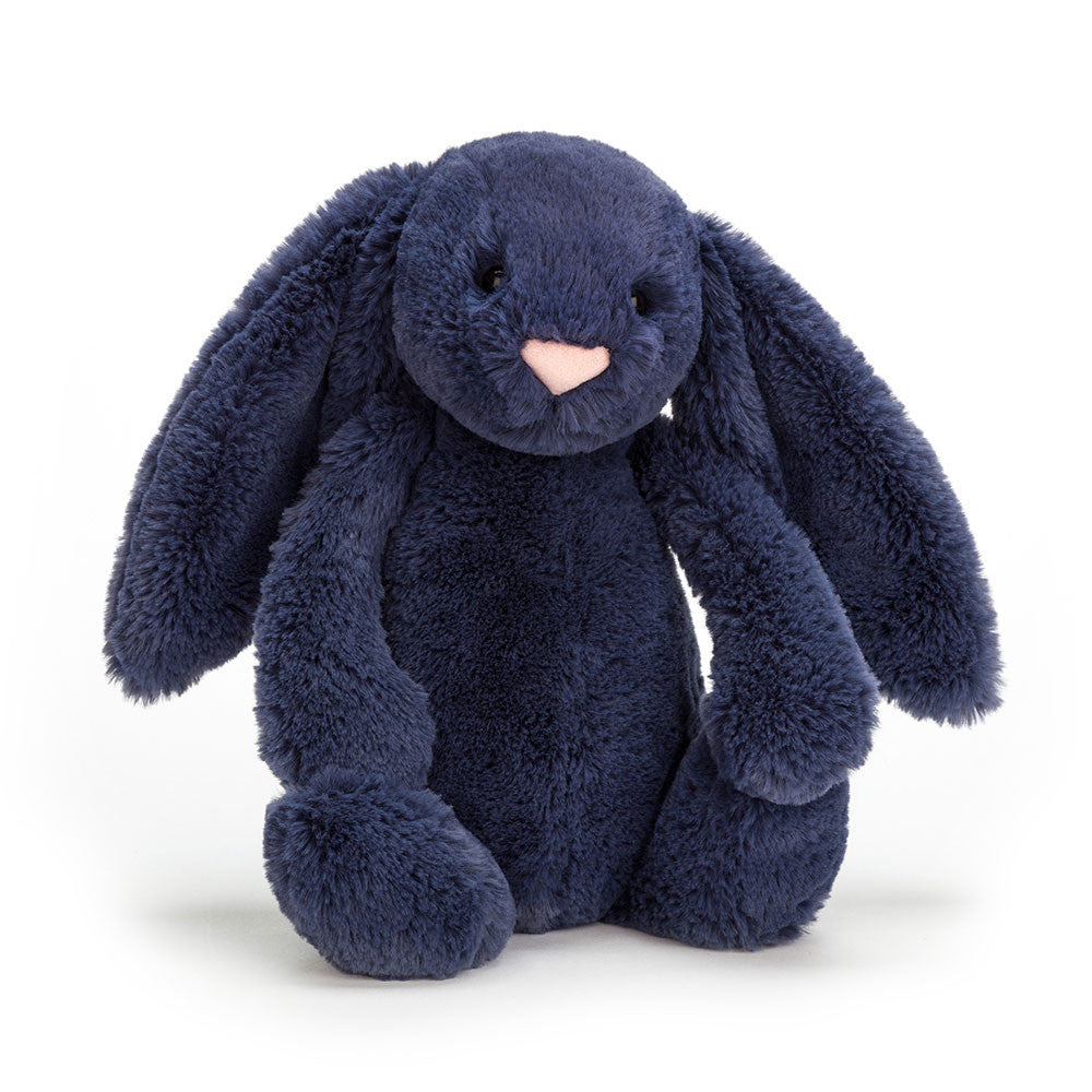 Jellycat Bashful Navy Bunny Original (Medium) - front view
