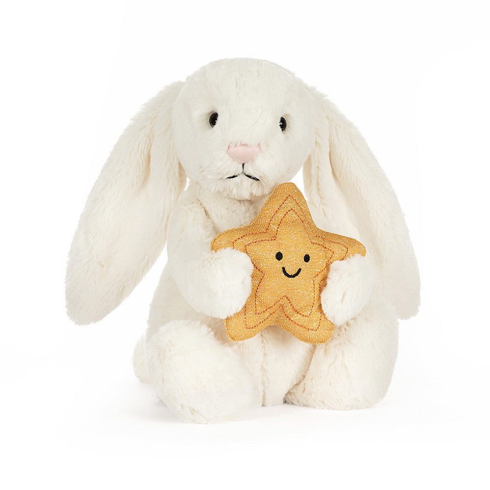 Jellycat Cream Bunny with Star - front view