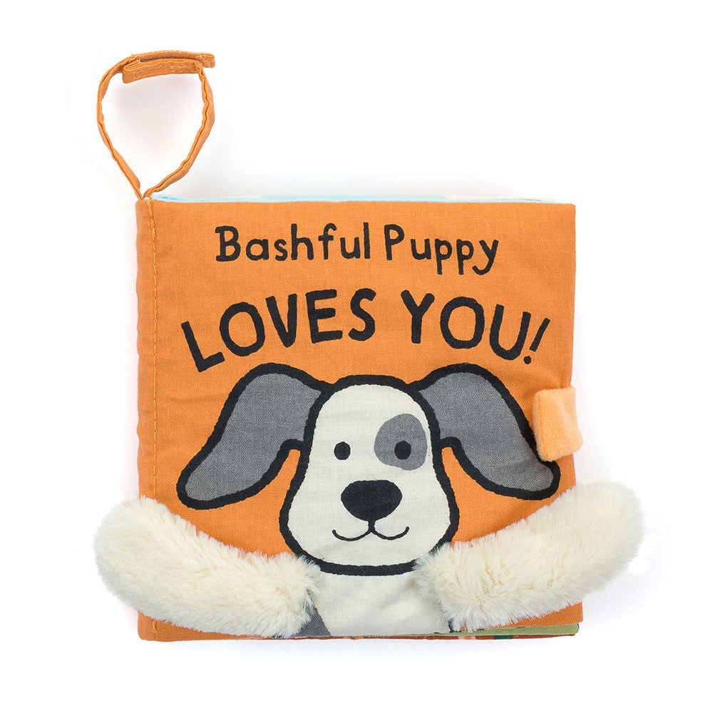 Jellycat Bashful Puppy Loves You Book - front cover