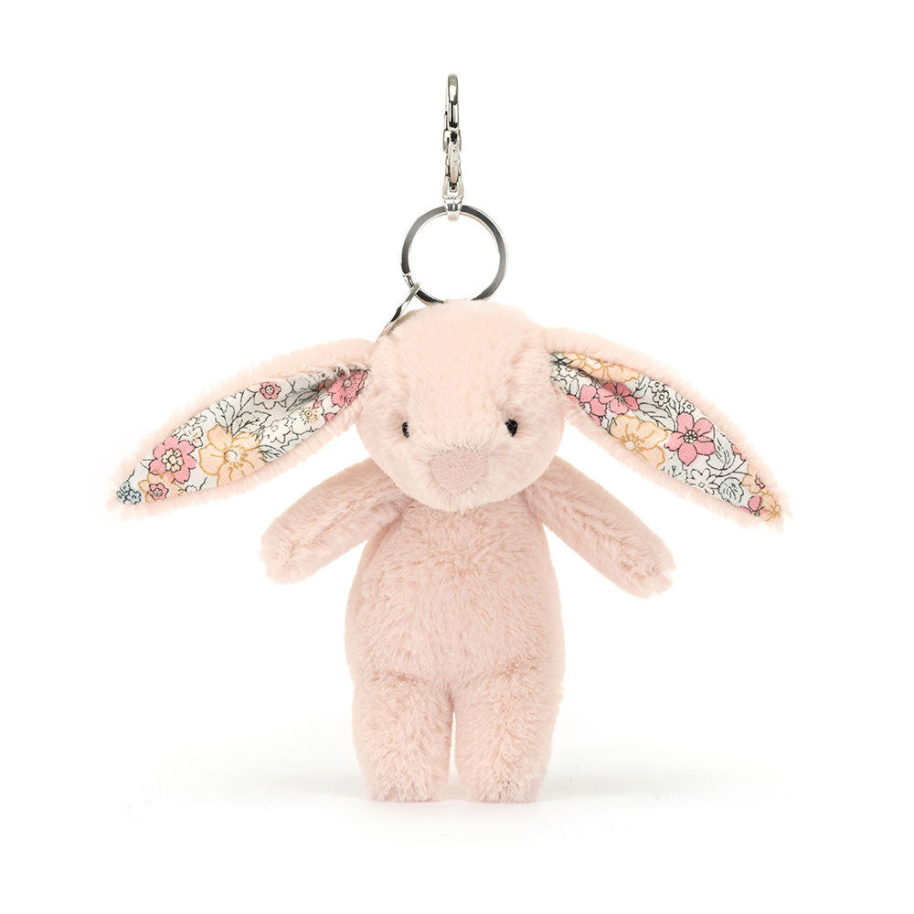 Jellycat Blossom Blush Bunny Bag Charm - back view