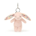 Jellycat Blossom Blush Bunny Bag Charm - back view