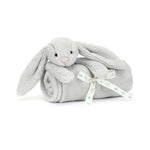 Jellycat Bashful Silver Bunny Blankie - front view