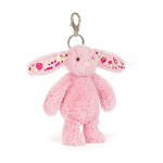 Jellycat Blushkin Blossom Bunny Bag Charm - front view