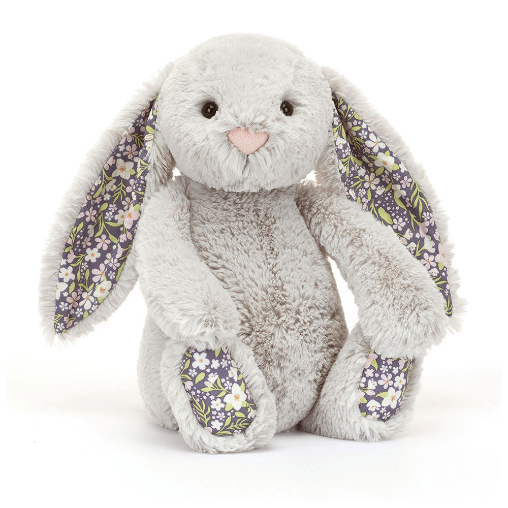 Jellycat Blossom Silver Bunny 'Bloom' Original - front view