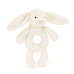 Jellycat Bashful Cream Bunny Ring Rattle - front view