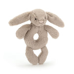 Jellycat Bashful Beige Bunny Ring Rattle - front view