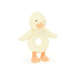 Jellycat Bashful Duckling Ring Rattle - front view