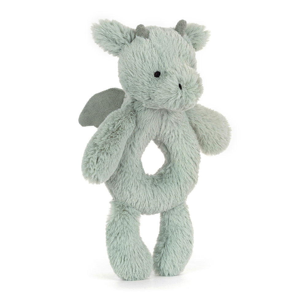 Jellycat Bashful Dragon Ring Rattle - front view