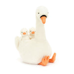 Jellycat Featherful Swan - front view