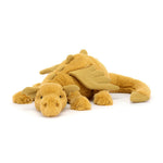 Jellycat Golden Dragon Large - front view