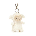 Jellycat Little Lamb Bag Charm - front view
