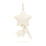 Jellycat Bashful Cream Bunny Music Pull - front view