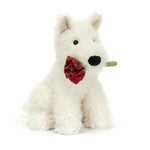 Jellycat Munro Scottie Dog 'Loves You' - front view