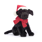 Jellycat Winter Warmer Pippa Black Labrador - front view