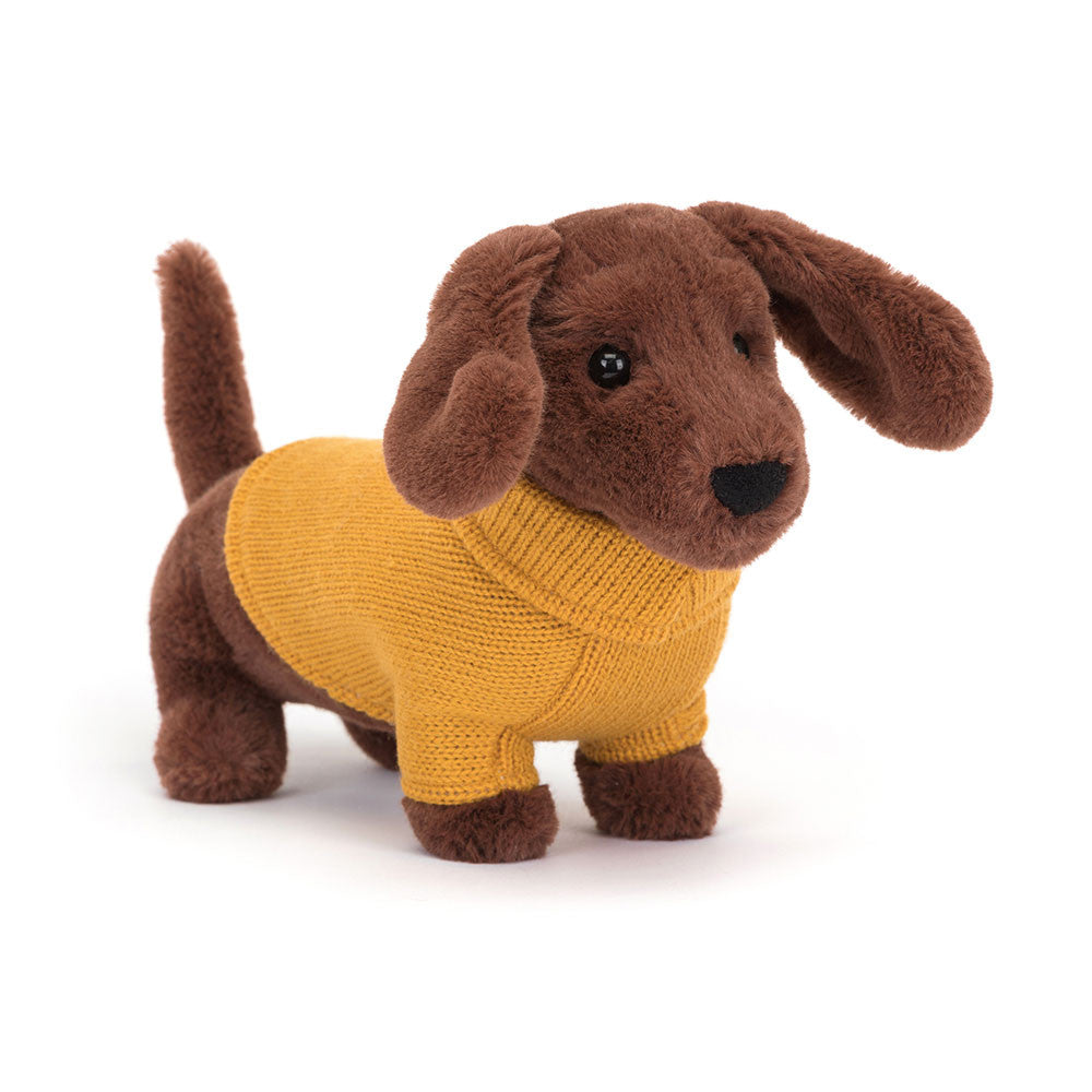 Jellycat Sweater Sausage Dog Yellow | Casa Childrenswear
