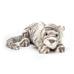 Jellycat Sacha Snow Tiger Little - front view