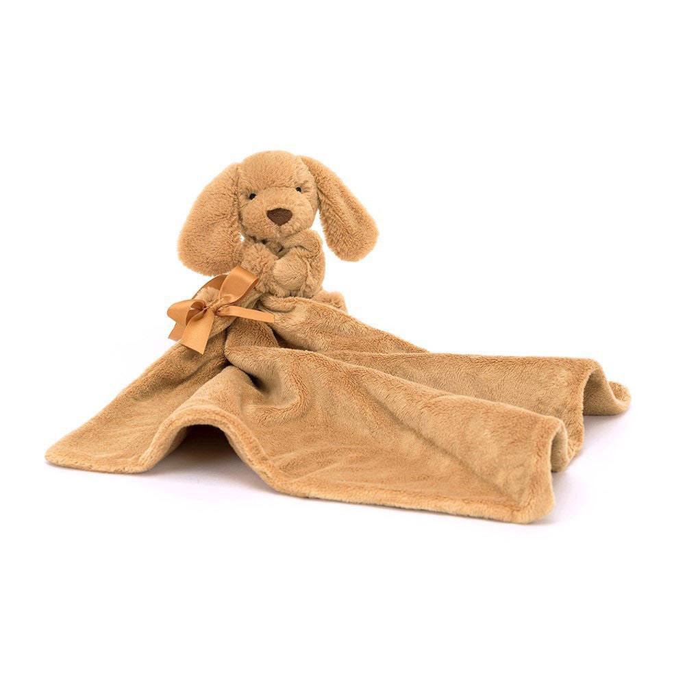 Jellycat Bashful Toffee Puppy Soother - front view