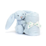 Jellycat Bashful Blue Bunny Soother - front view
