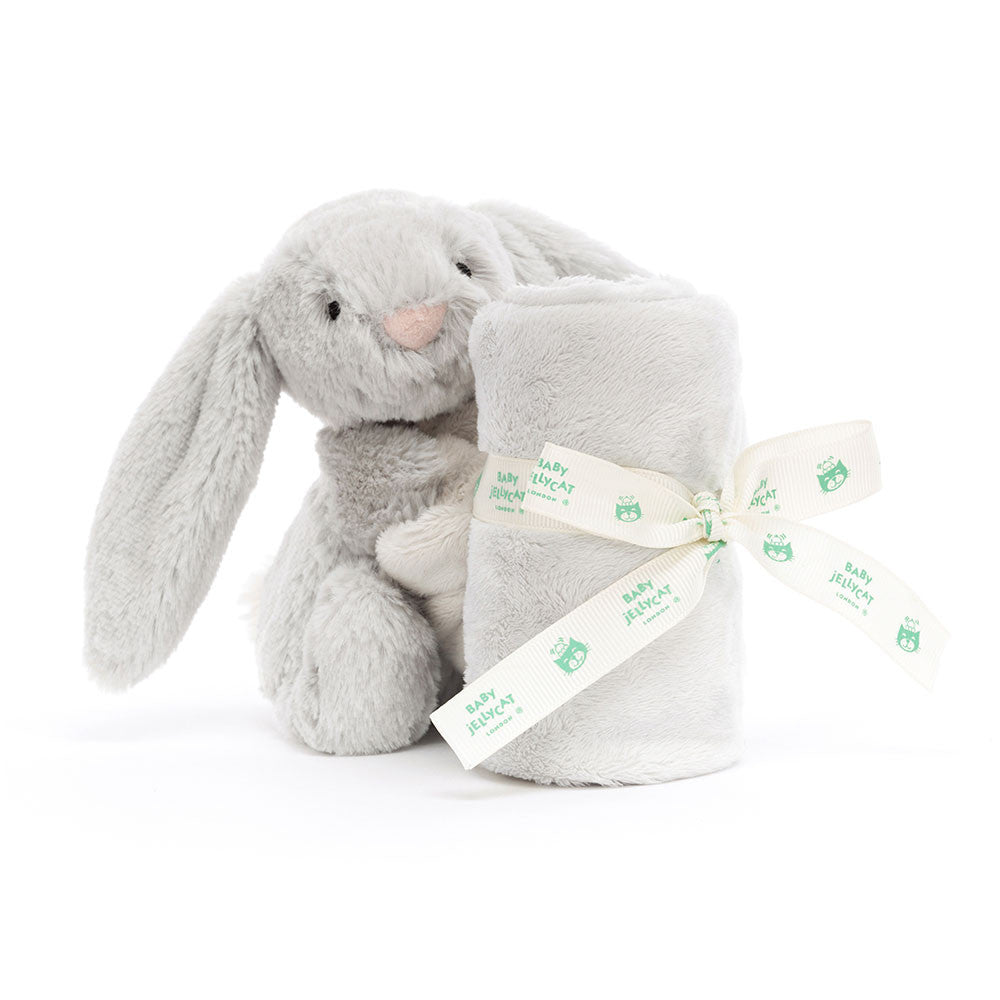 Jellycat Bashful Silver Bunny Soother - front view