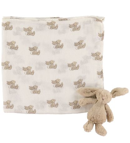 Jellycat Bashful Beige Bunny Muslin & Toy - front view