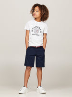Woven Desert Sky Belted Shorts