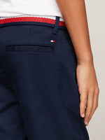 Woven Desert Sky Belted Shorts