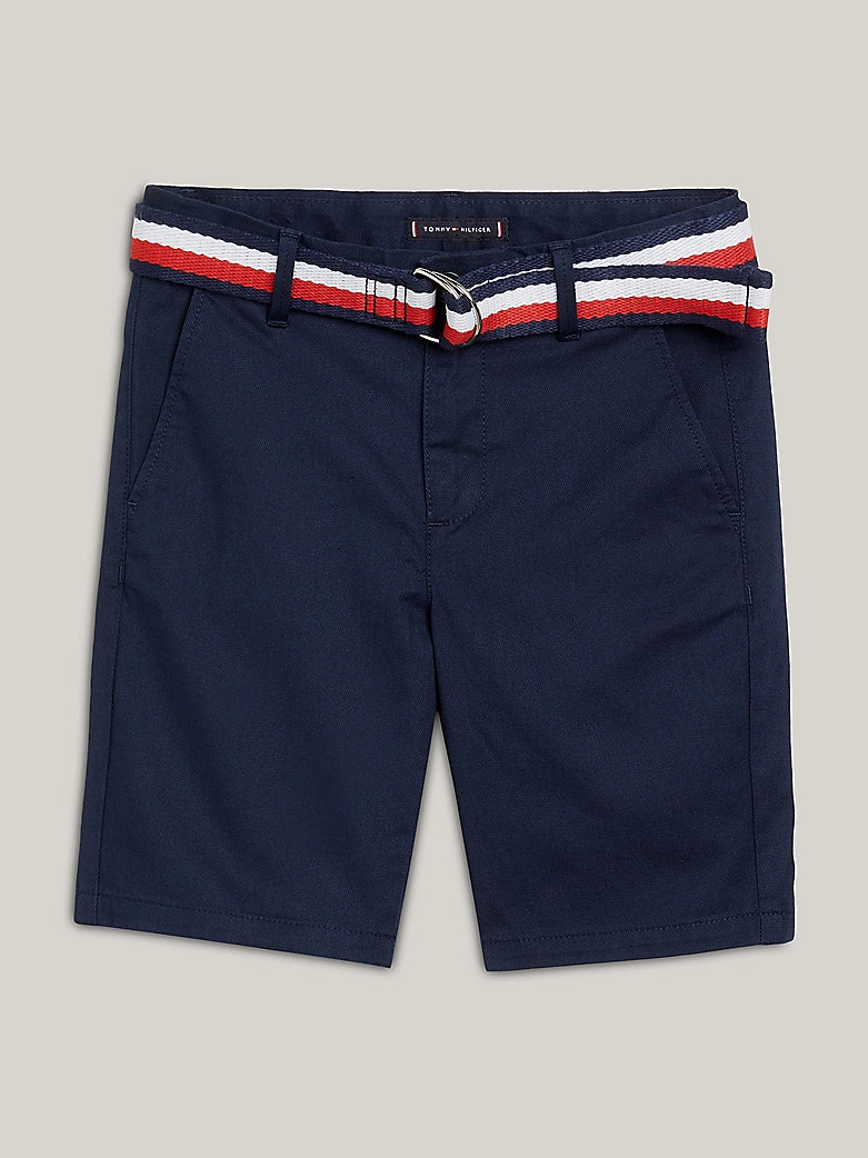 Woven Desert Sky Belted Shorts