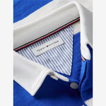 Boys Blue & White Long Sleeve Polo