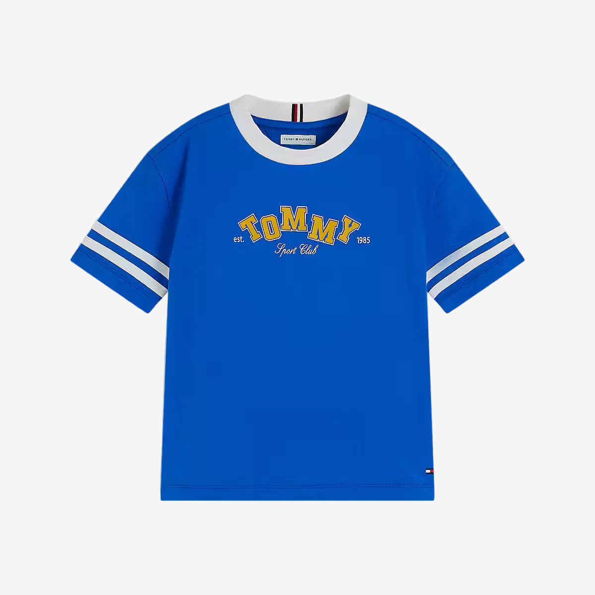 Tommy Hilfiger Baby Boys Blue T-Shirt & Jogger Set - t-shirt front view