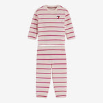 Tommy Hilfiger Baby Girls Pink Striped Tracksuit Set - full set front view