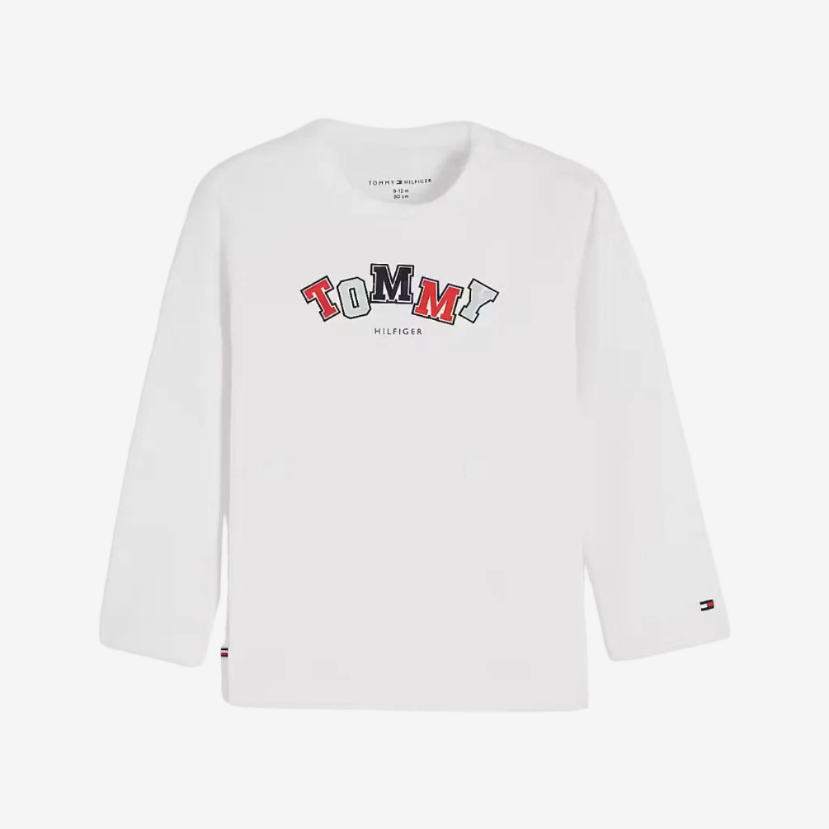 Tommy Hilfiger Baby White Long Sleeve T-Shirt - front view