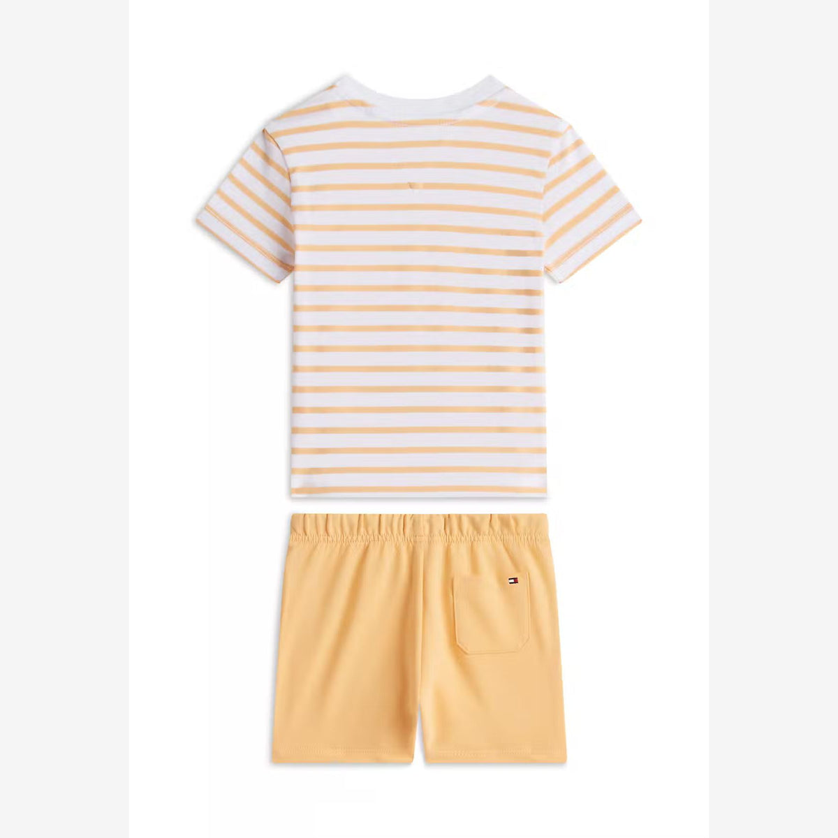 Tommy Hilfiger Baby Orange Striped T-Shirt and Short Set | Casa Childrenswear