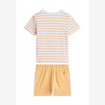 Tommy Hilfiger Baby Orange Striped T-Shirt and Short Set | Casa Childrenswear