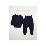 Baby Boy Navy Knit Leisure Set