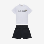 Moncler Enfant Boys White & Navy Short Set | Casa Childrenswear