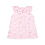 A Dee Opal Bow Print Pink Cotton Dress | Casa Childrenswear